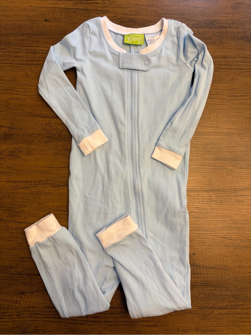 Classic Whimsy Light Blue Zip-Front Pajamas